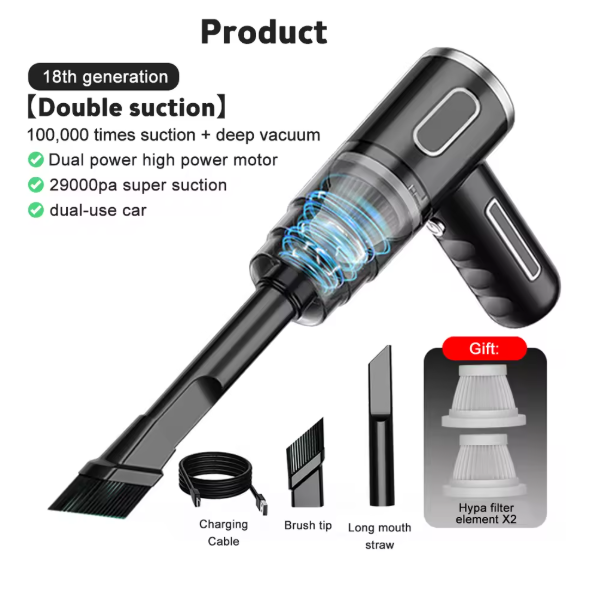 10000Pa Wireless car Cleaner Strong Suction Dust Catcher Cordless Handheld Wet Dry Vacuum Cleaner Air Duster For Car