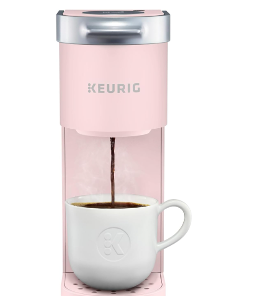 Keurig K-Mini Single Serve K-Cup Pod Coffee Maker, 6 to 12oz Brew size, with Cord Storage, Perfect for Small Spaces, Dusty Rose